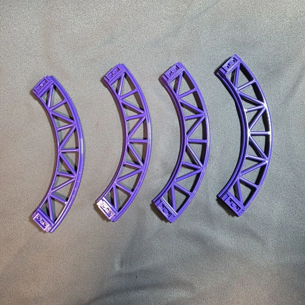 Lego Part 25061 Train Track Roller Coaster Curve 90° degrees Dark Purple